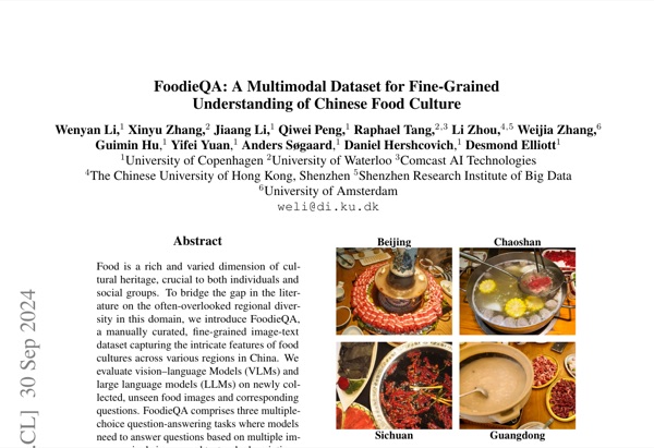 FoodieQA: A Multimodal Dataset for Fine-Grained Understanding of Chinese Food Culture